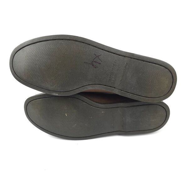 SPERRY Authentic Original Boat Shoes Leather Old Money Preppy Quiet Luxury Brown - Picture 8 of 9